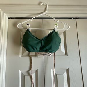 Xhilaration Green Bikini Top with Pink Straps